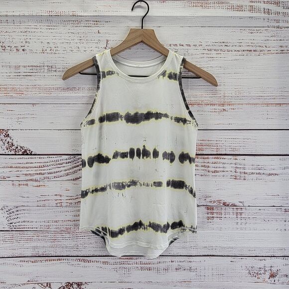 Lululemon Women's Size 6 Align Waist-Length Tank Top Transverse Yellow Multi - Picture 1 of 13